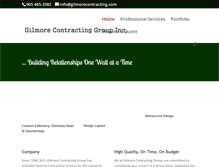 Tablet Screenshot of gilmorecontracting.com